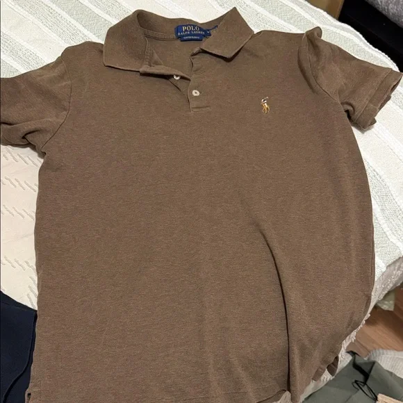Ralph Lauren Classic Brown Polo Shirt - Picture 1 of 2